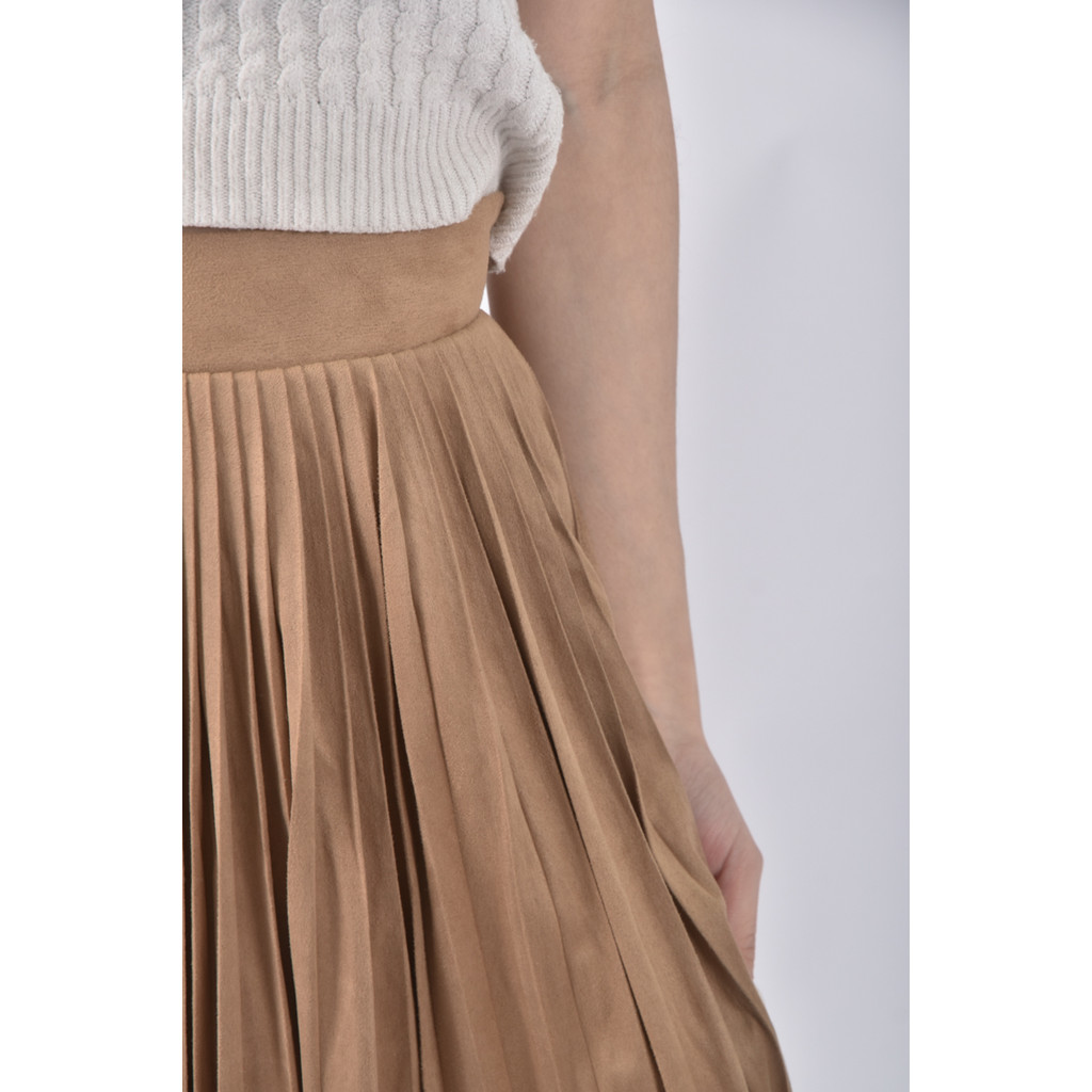 (M) 質感壓紋杏色長裙二手衣, , large