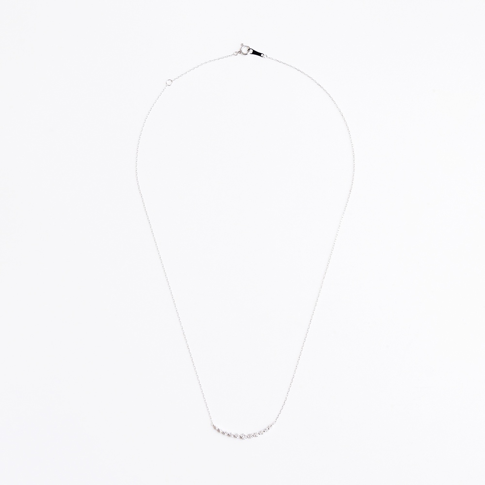 【18K金天然真鑽】A'jane 18K白金 璀璨序列 排鑽項鍊 A032503-002, , large