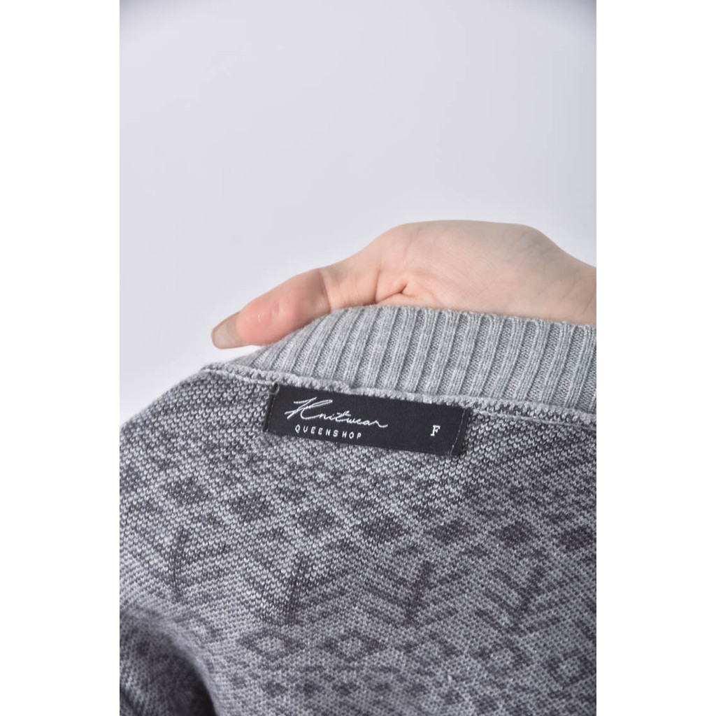 (L) queen shop背心灰色毛衣二手衣, , large