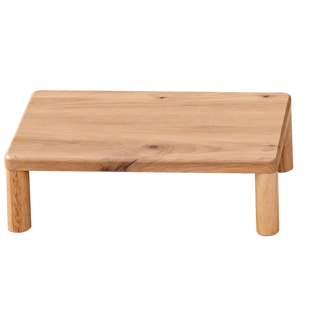 [拜爾家居]實木腳收納置物架 台灣製造 木質收納架 森林系實木腳收納架 小桌子 迷你 小架子 置物架 整理架 展示架 (免運), 橡木黃,矮款, large