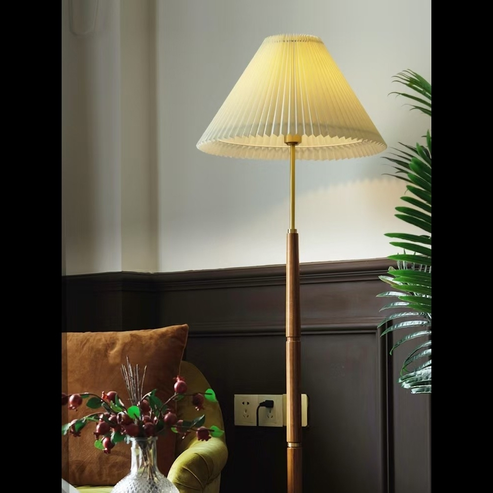 【H&R安室家】 雨果原木落地燈 ZA0187, , large