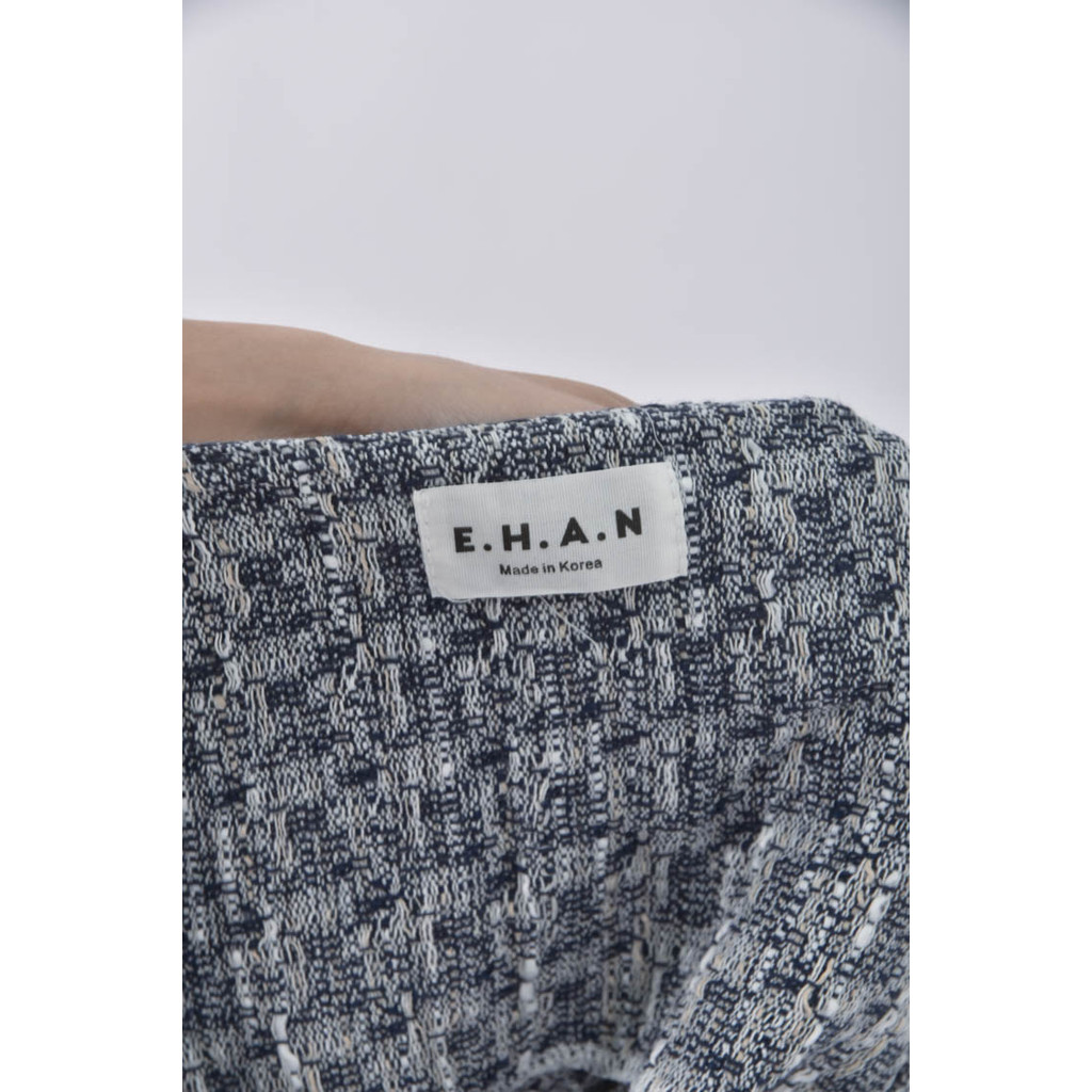 (4XL（含）以上) h e a n高腰小香風質感口袋藍色連身裝二手衣, , large