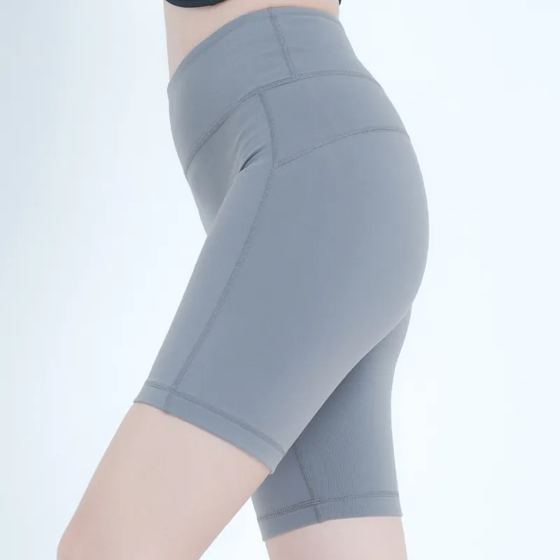 YOGA FLOW Slim Shorts - 3D剪裁修身五分褲 - 冰川灰 Charcoal Grey, , large