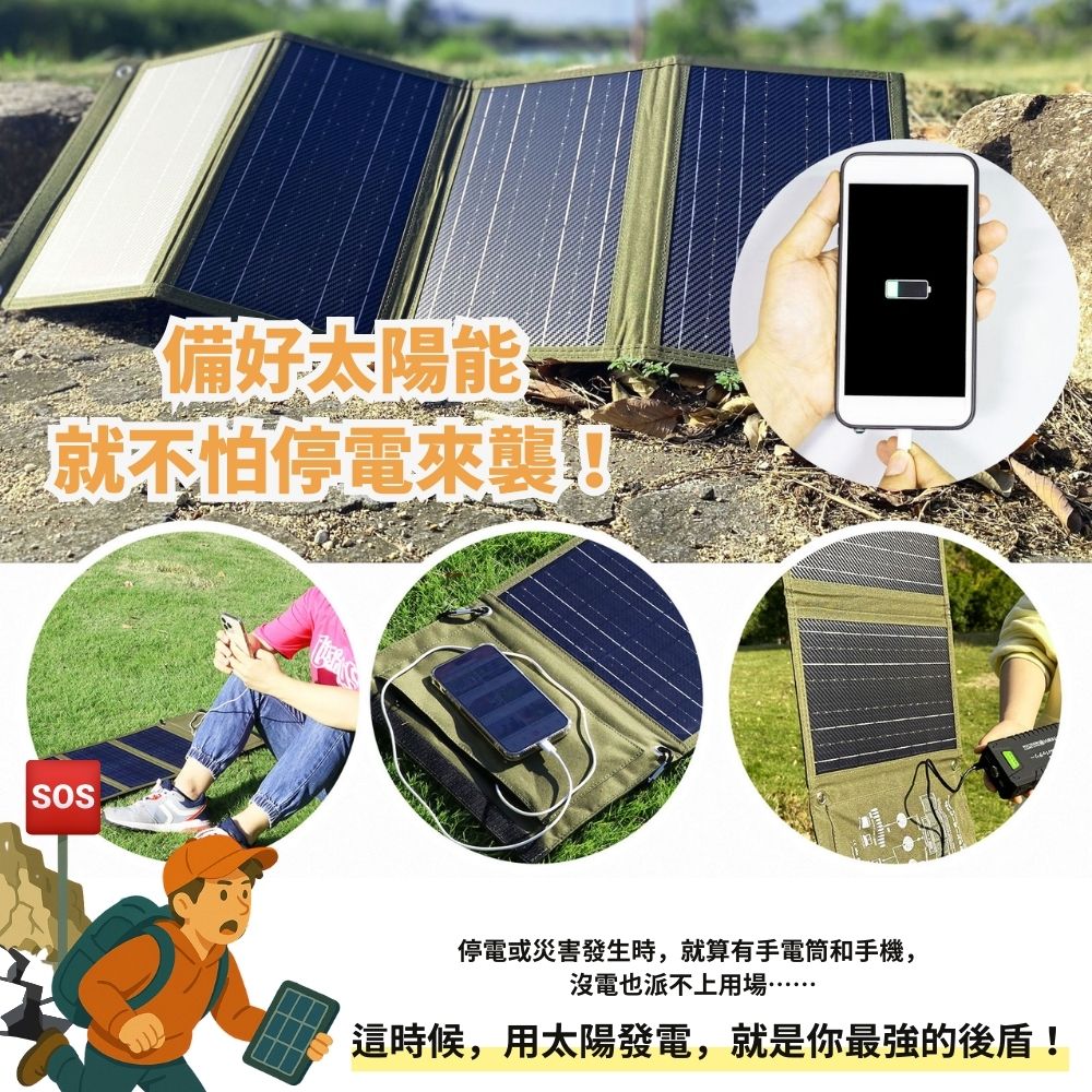 【emirai】High Mobility 40W Foldable Adventure Solar Panel, , large