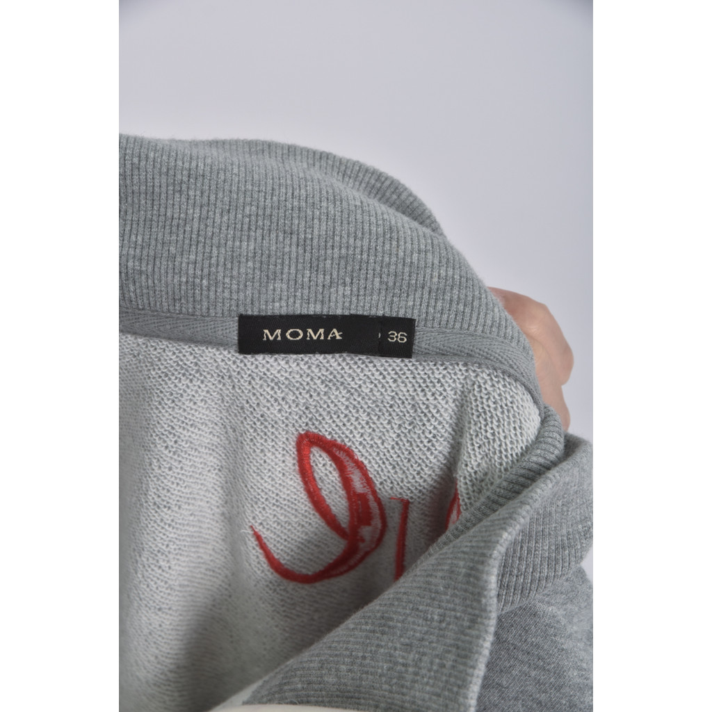 (S) moma質感棉質高領灰色洋裝二手衣, , large