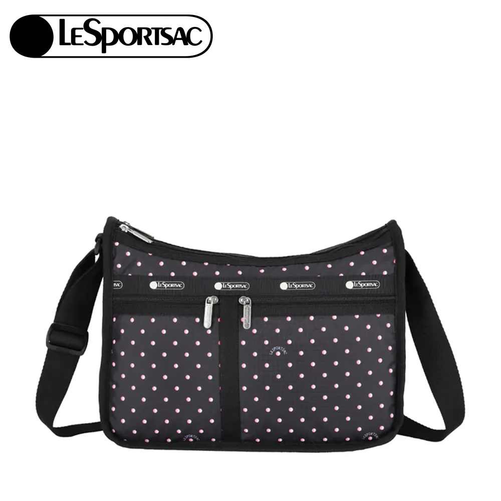 Lesportsac Deluxe Everyday Bag 經典斜背包 送禮-粉色點滴, , large