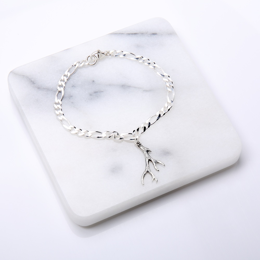 【Angel & Me】一鹿有你 鹿角 s925純銀手鍊 腳鍊 情人節禮物, , large