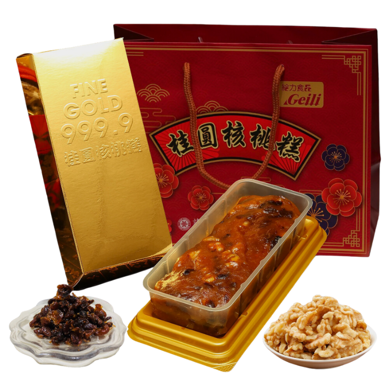 [給力食品] 金磚桂圓核桃糕 桃圓糕 600g/盒, , large