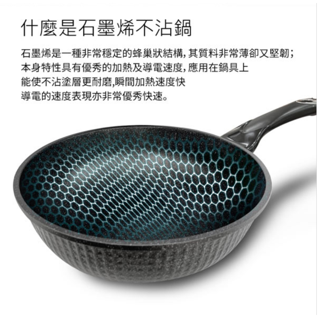 PERFECT 理想牌 韓國石墨烯不沾深型平底鍋無蓋附蓋IH 附蓋28cm-Leidea樂德兒, , large