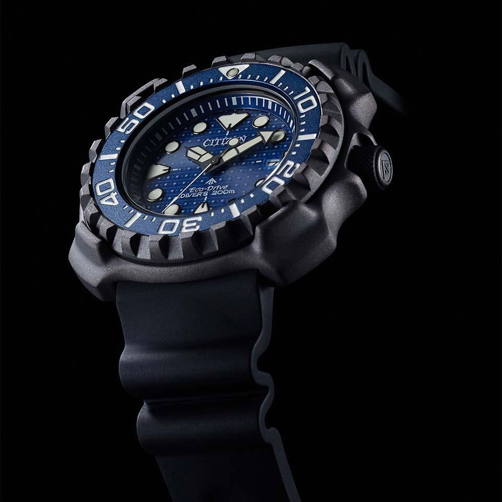 CITIZEN 星辰 PROMASTER 限量 鈦 復刻 鯨鯊 光動能200米潛水錶 BN0225-04L, , large