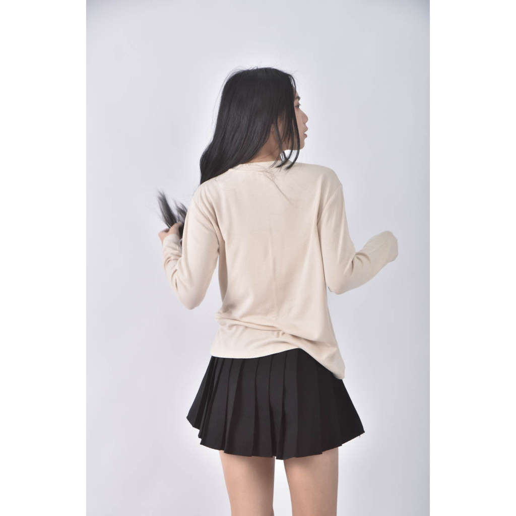 (M) bazaar smokie韓牌杏色長袖上衣二手衣, , large