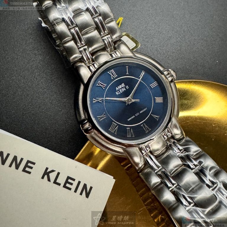 [星晴錶業]ANNE KLEIN手錶,34mm,AN00542寶藍色錶面銀錶殼銀色精鋼錶帶款, , large