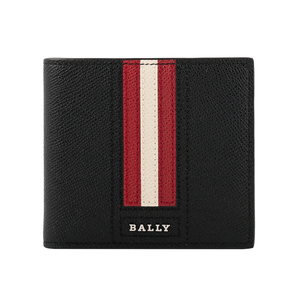 BALLY  壓紋牛皮雙色皮帶+8卡短夾禮盒組 / 黑色, , large