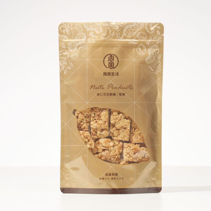 Almond Brittle 3-Pack + 1 Bonus Pack | Low Sugar Handmade Taiwan Gift【ChouChou Enterprise】, , large