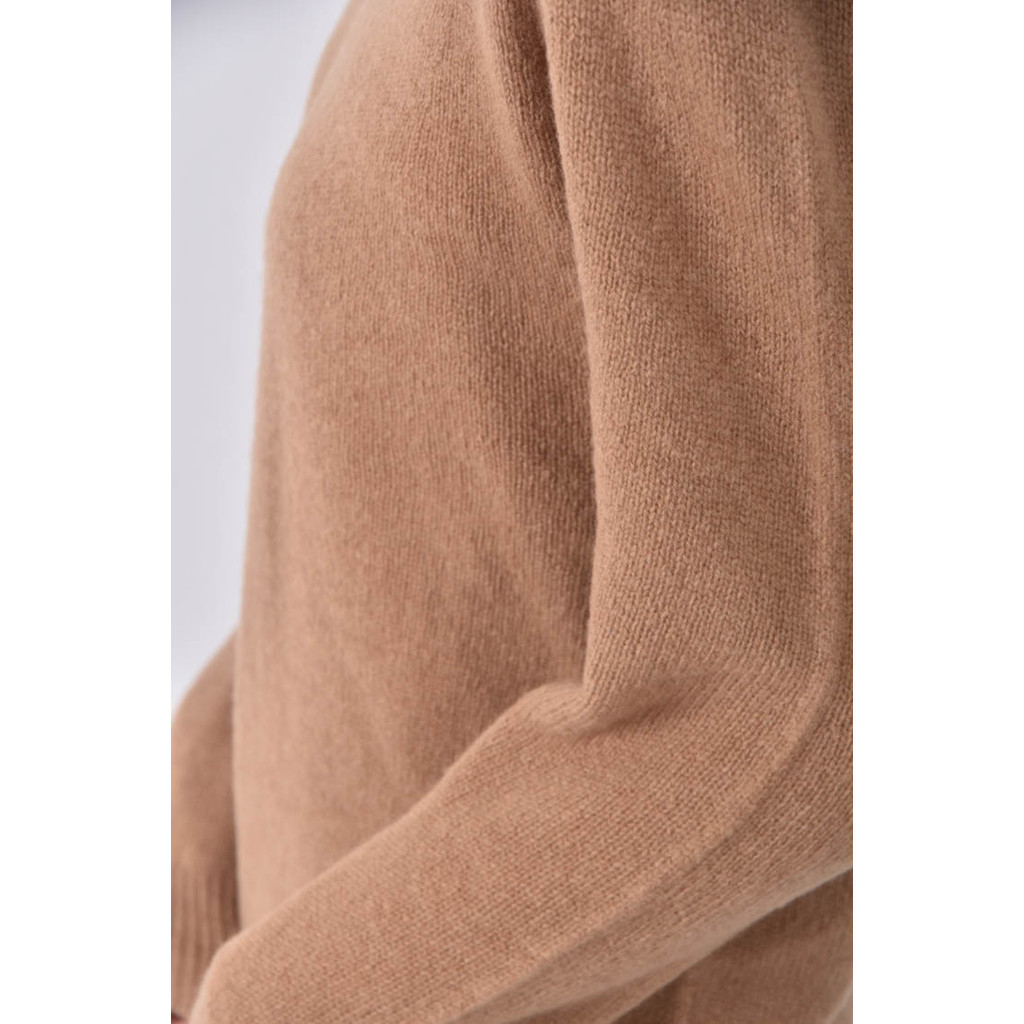 (M) apuweiser-riche羊毛V領棕色長袖上衣二手衣, , large