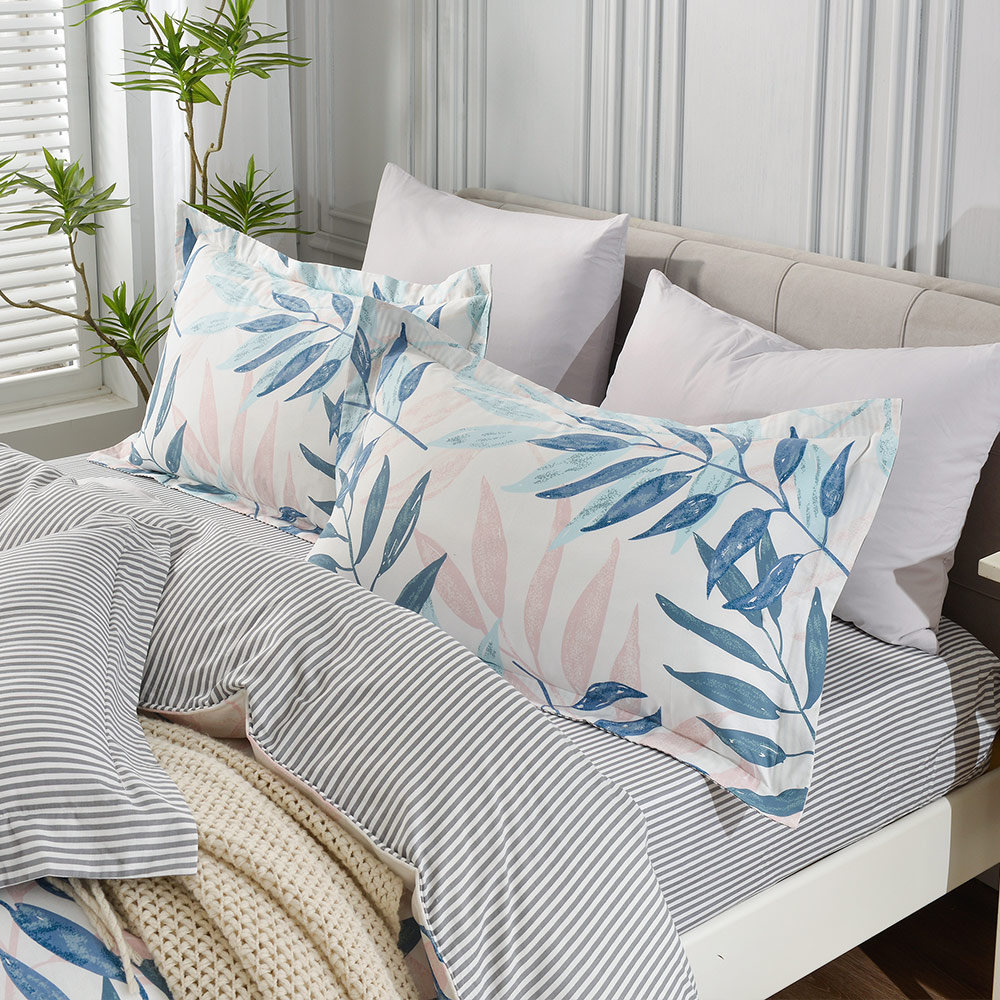 【Betrise】Spring Flowers Bloom | Environmentally friendly printing and dyeing anti-mite and antibacterial 100% combed cotton dual-purpose quilt and bed sheet set - Large size, , large