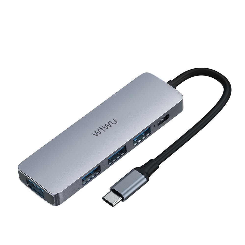 【WiWU】USB-C HUB 5 in 1 Multi-function Hub A731HC, , large