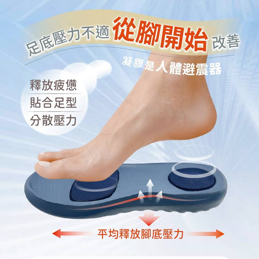 (eShoes) Banjiajia Pressure-Relief Gel Anti-Slip Slippers, Special for Elderly/Pregnant Women, Olive Green, 25CM, , large