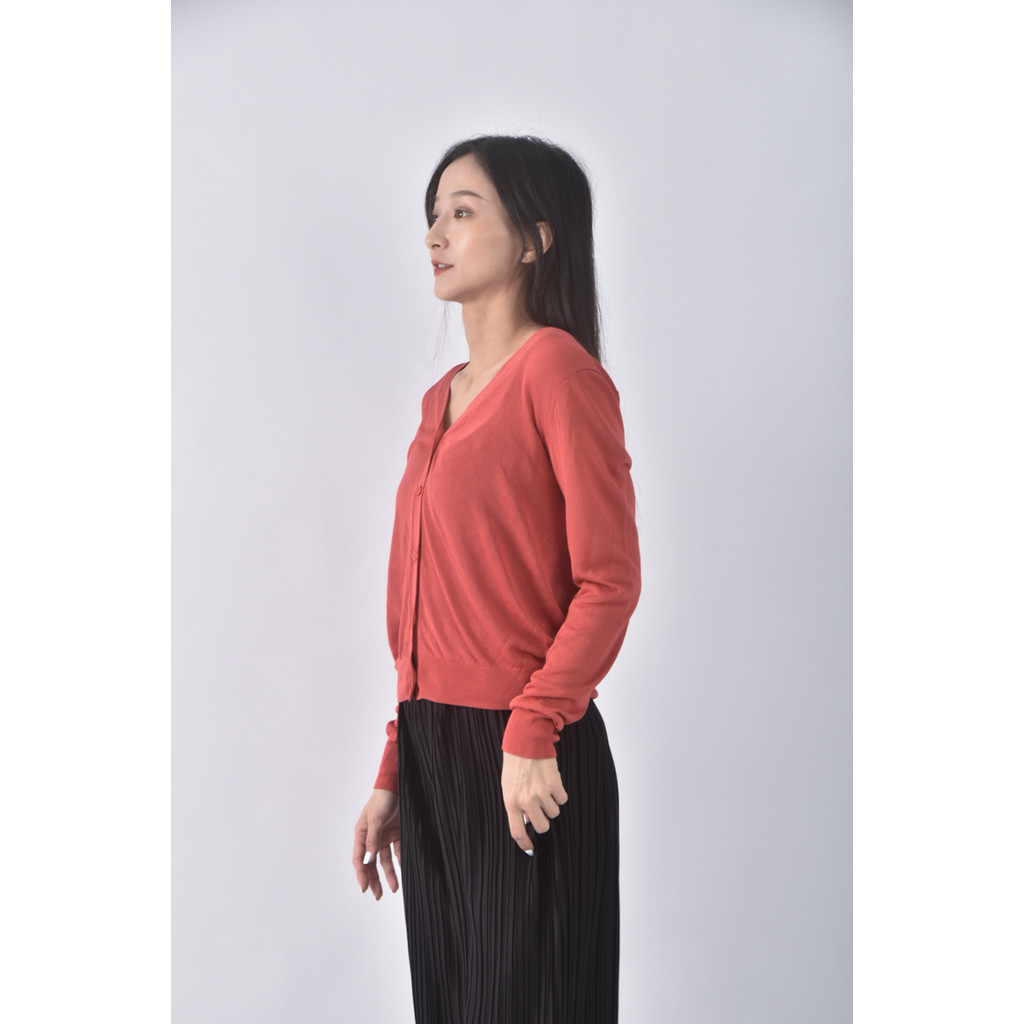 (S) uniqloＶ領紅色罩衫二手衣, , large