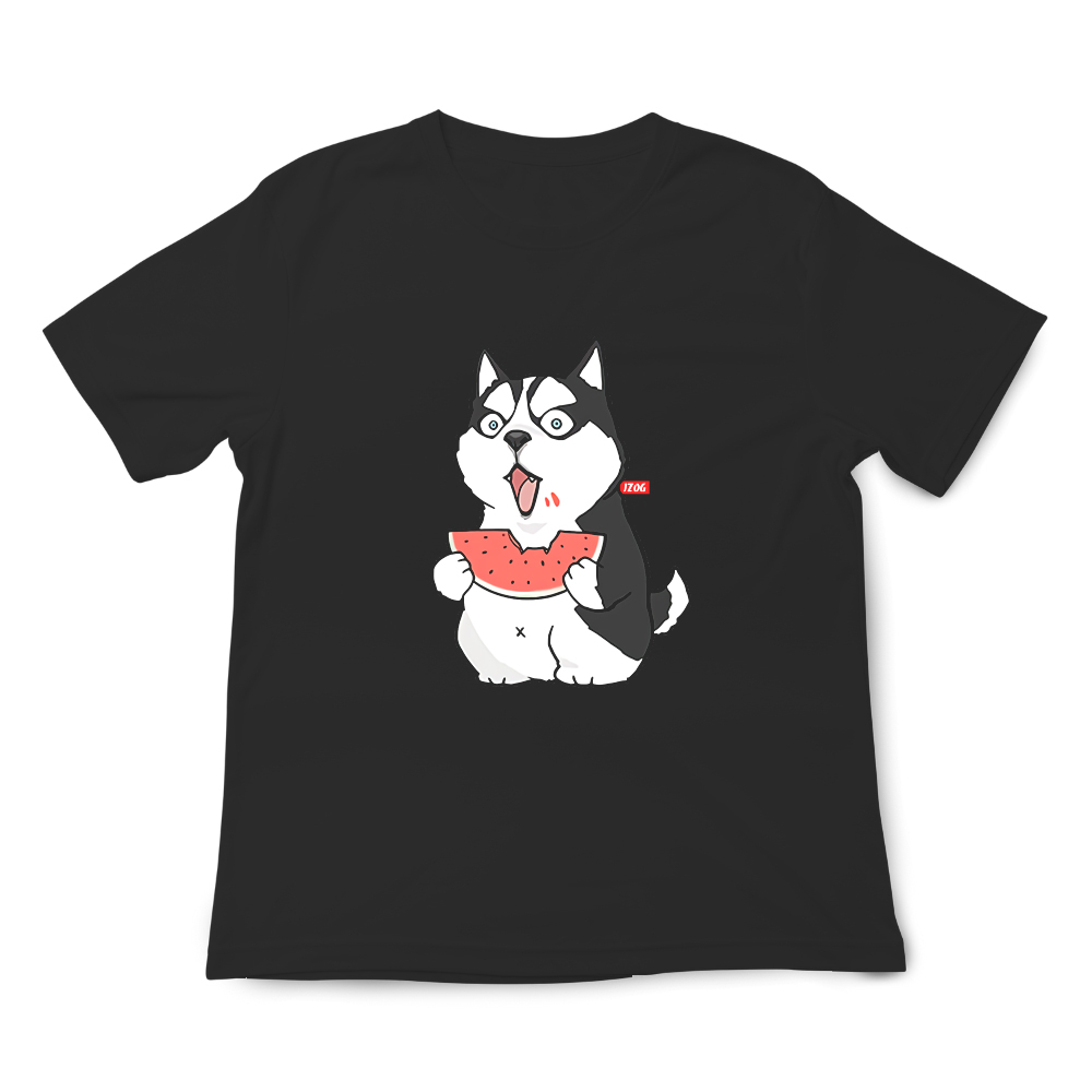 JZ TEE Husky - Eating Watermelon Graphic Tee, , large