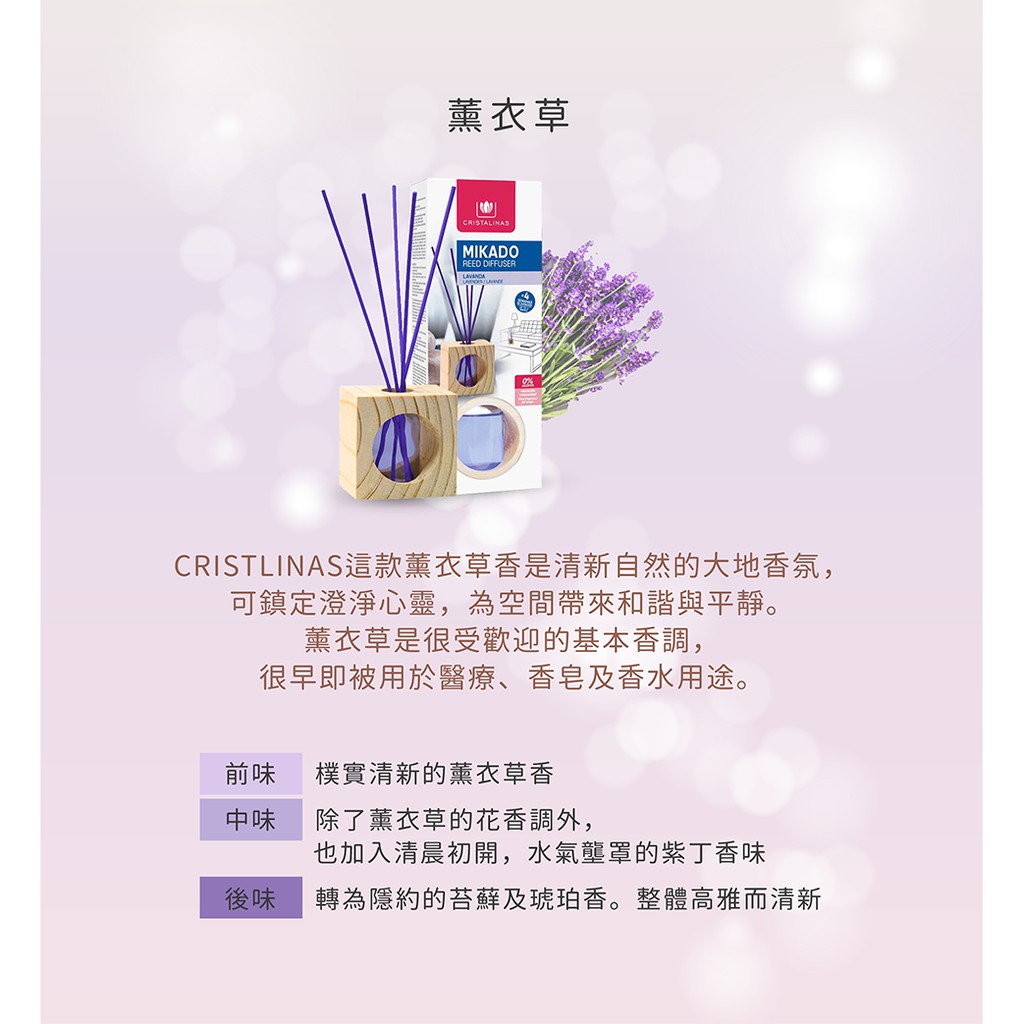 CRISTLINAS WOODEN CUBE AIR REFRESHENER - LAVENDER, , large