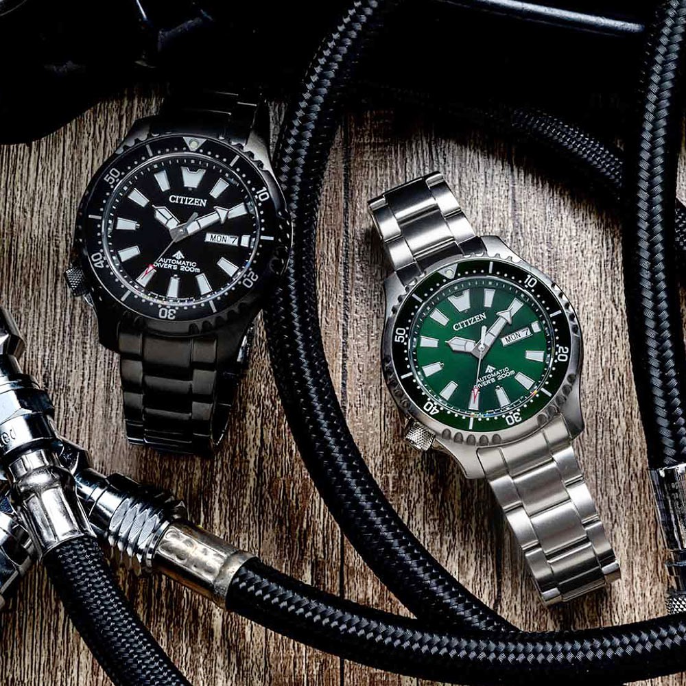 CITIZEN 星辰 PROMASTER 亞洲限定 鋼鐵河豚EX Plus 潛水機械錶 NY0131-81X, , large