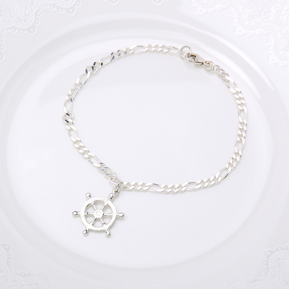 【Angel & Me】船舵 舵輪 掌舵人生 s925純銀手鍊 腳鍊 生日禮物, , large