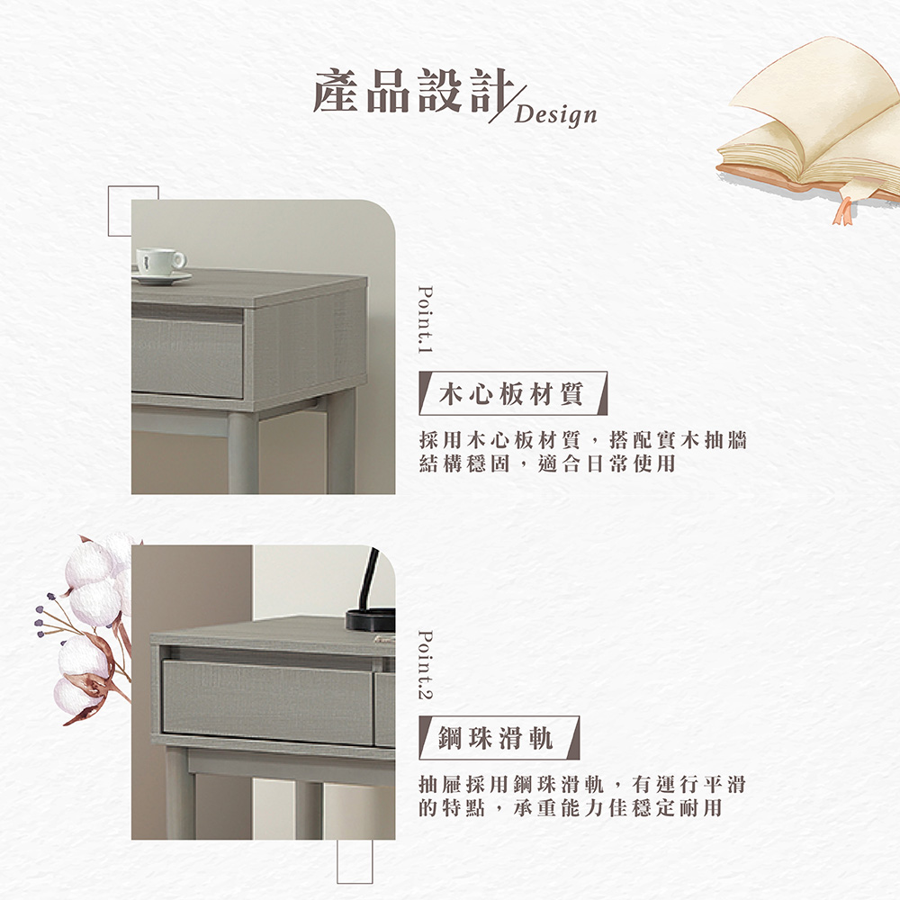 【Hampton 漢汀堡】洛卡克4尺三抽桌, , large