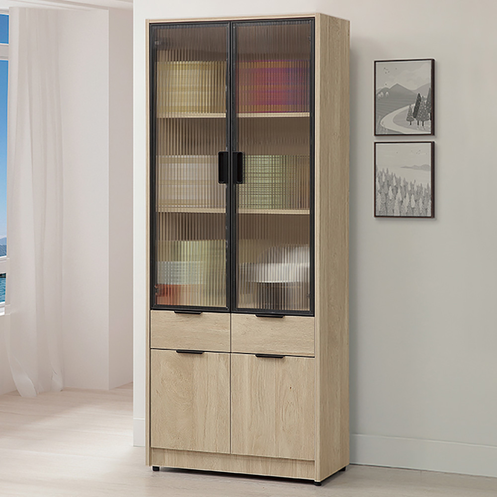 【Hampton 漢汀堡】凡可2.5尺四門中抽書櫃, , large