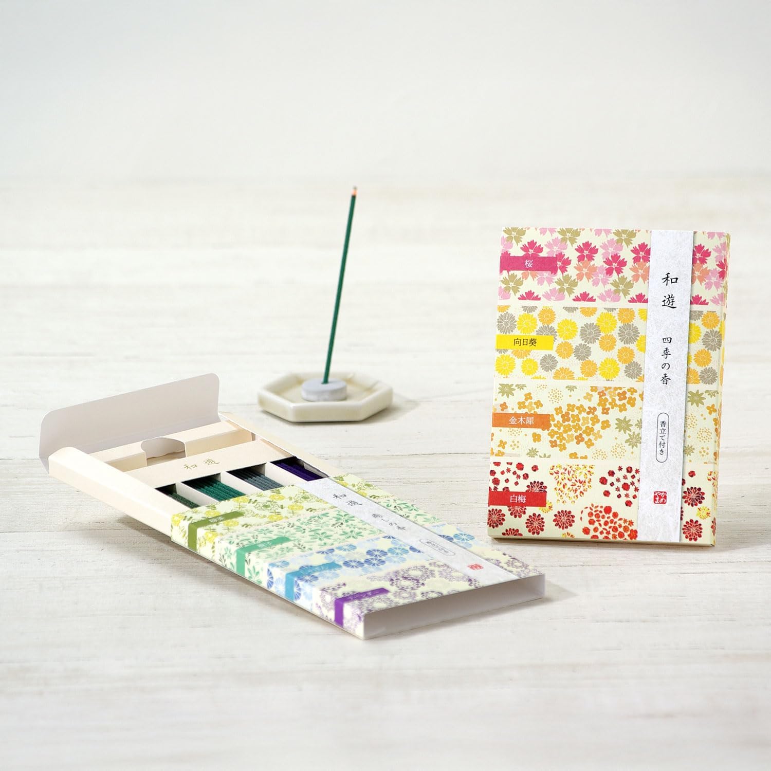 【龜山 Kameyama】日本 和遊綜合線香 一盒四種香味, , large