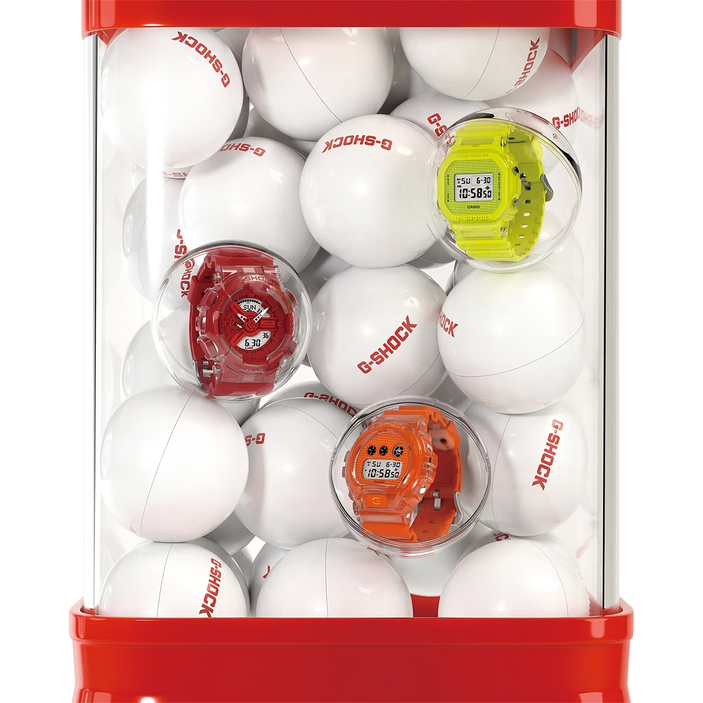 CASIO 卡西歐 G-SHOCK 扭蛋系列 彩色運動電子錶 DW-6900GL-4, , large