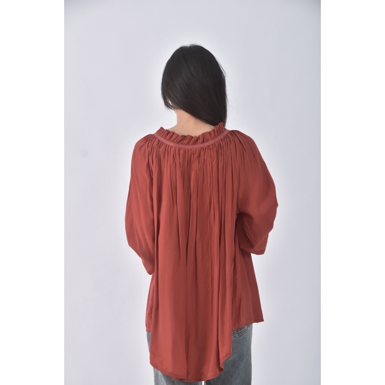 (F) 【安于晴Charlene私服】質感紅色長袖上衣二手衣, , large