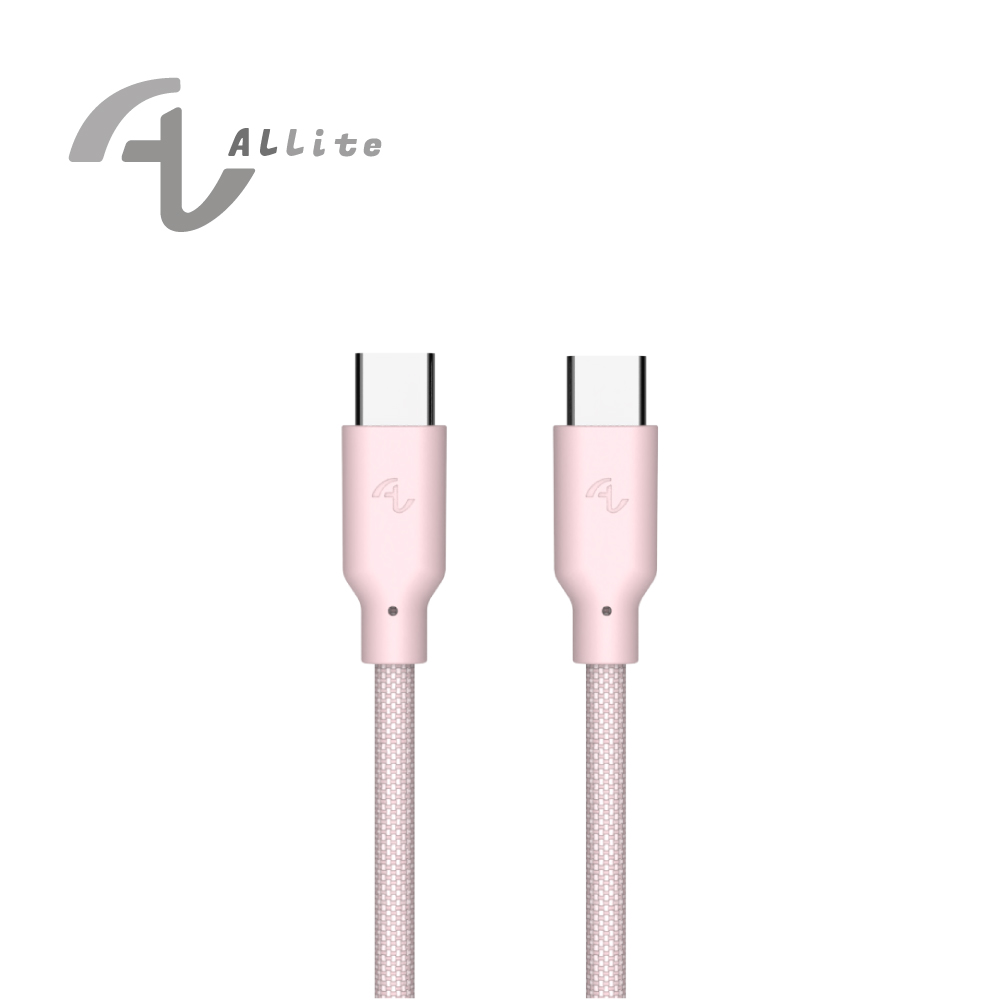 [OneMore Co., Ltd.] Allite Easy Cable Magnetic Storage Braided Fast Charging Cable (USB-C to USB-C) Baby Pink, , large