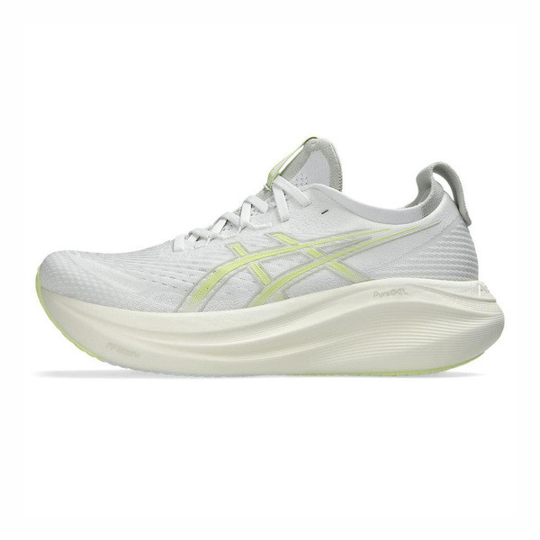 Asics Gel-nimbus 27 男 慢跑鞋 彈力 支撐 緩震 灰白 黃 [1011B958-101], , large