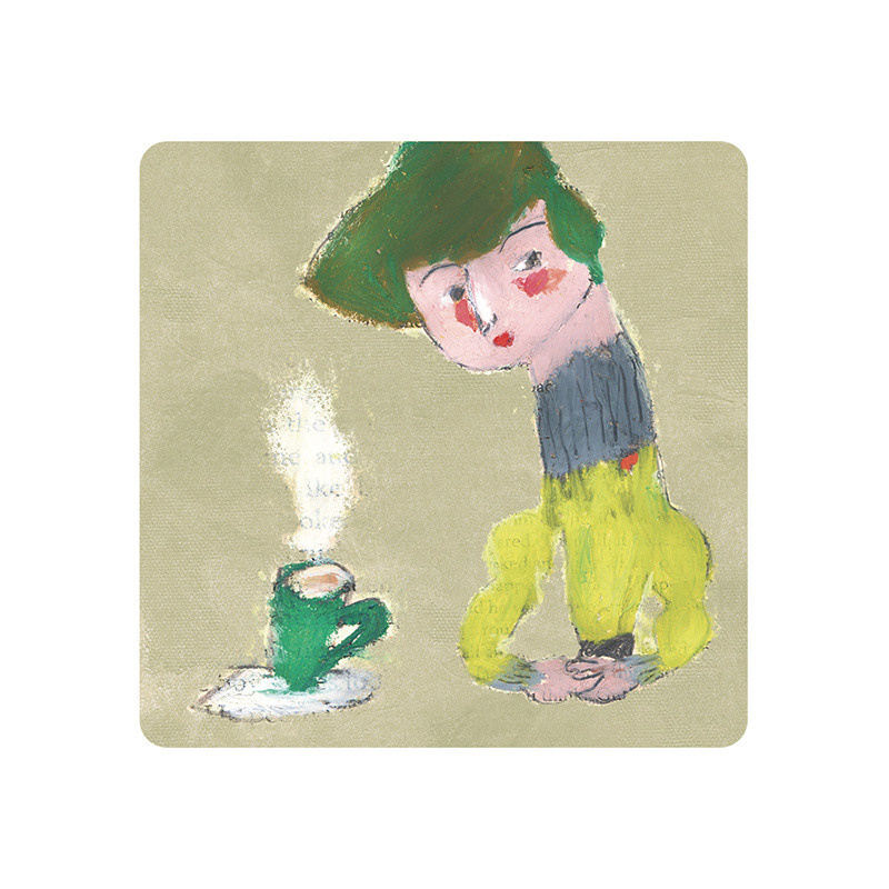 【Monster】 Soft Diatomaceous Earth Absorbent Coaster – A Cup of Life — Ducky Shen (10x10cm) – Lay Back Lady