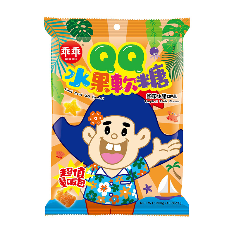 乖乖QQ水果軟糖- 熱帶水果口味300g, , large