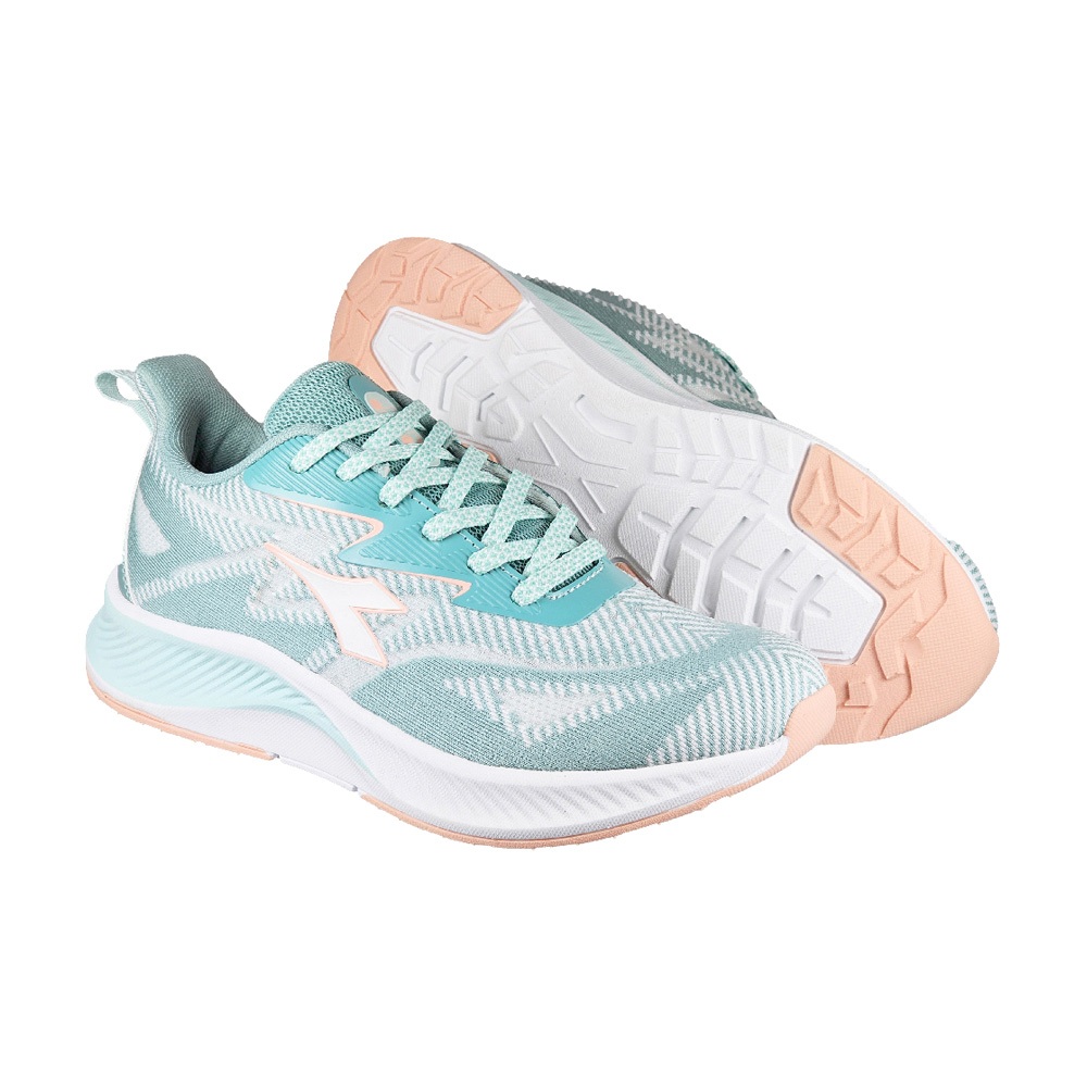 DIADORA迪亞多那 綠野仙蹤慢跑鞋 女運動鞋 女鞋 時尚 輕量 透氣 減壓 緩震 Q彈 氣墊乳膠鞋墊 止滑 綠 白粉, , large