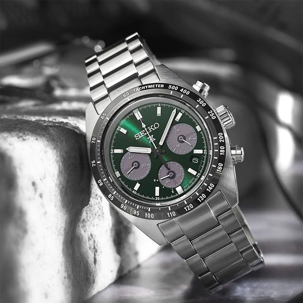 SEIKO 精工 SPEEDTIMER 森林熊貓 太陽能計時錶 SSC933P1/V192-0AF0G, , large