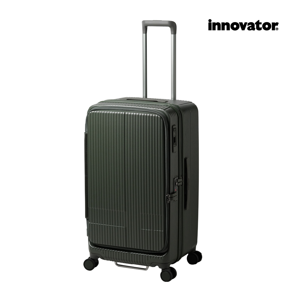 【INNOVATOR】上掀式&對開式 26吋剎車行李箱-森林卡其