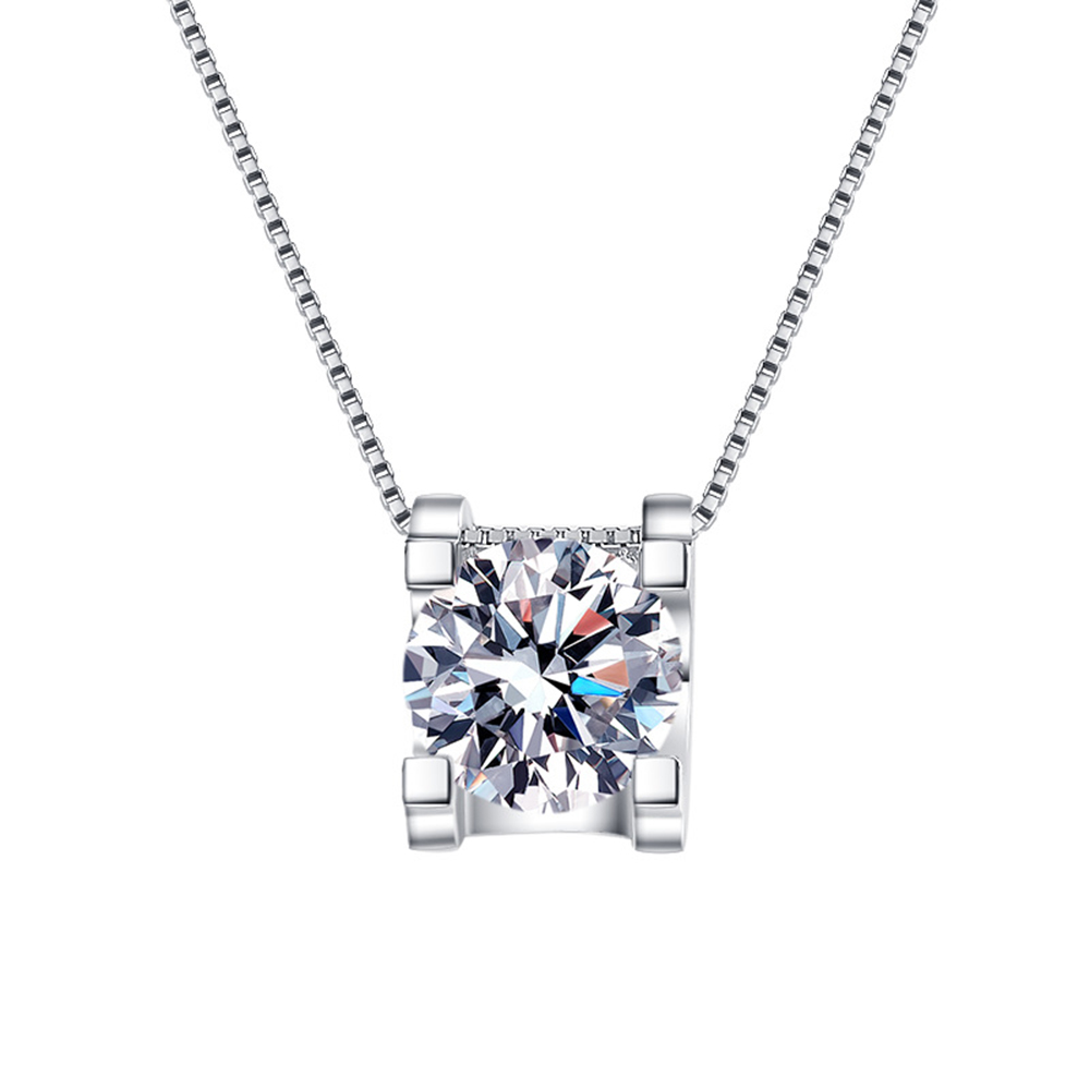 【CITY STAR】IGI 2-carat bull's head pendant - white gold PT950 (D / VVS or higher / 3EX), , large