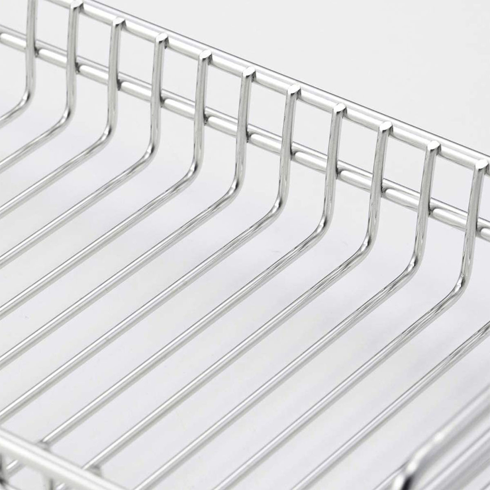 【Shimomura Kihan】Japan-Made Stainless Steel Shallow Storage Cup & Bottle Draining Rack (Extra Slim Design), , large