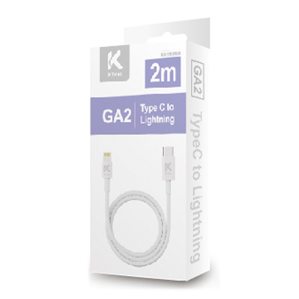 Ktnet GA2-CL2M Type-C to Lightning Charging Cable PD20W Fast Charging Resistant TPE Material (2M), , large