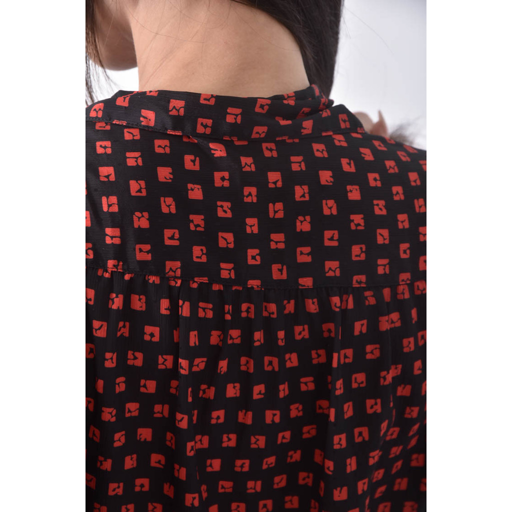 (L) elegance排扣紅色長袖上衣二手衣, , large