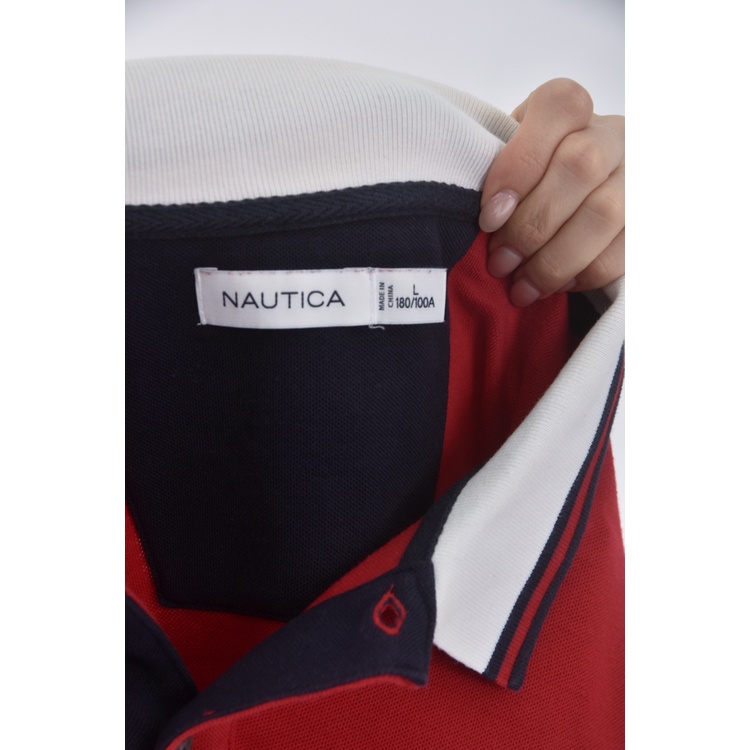 (L) nautica運動棉質紅色短袖上衣二手衣, , large
