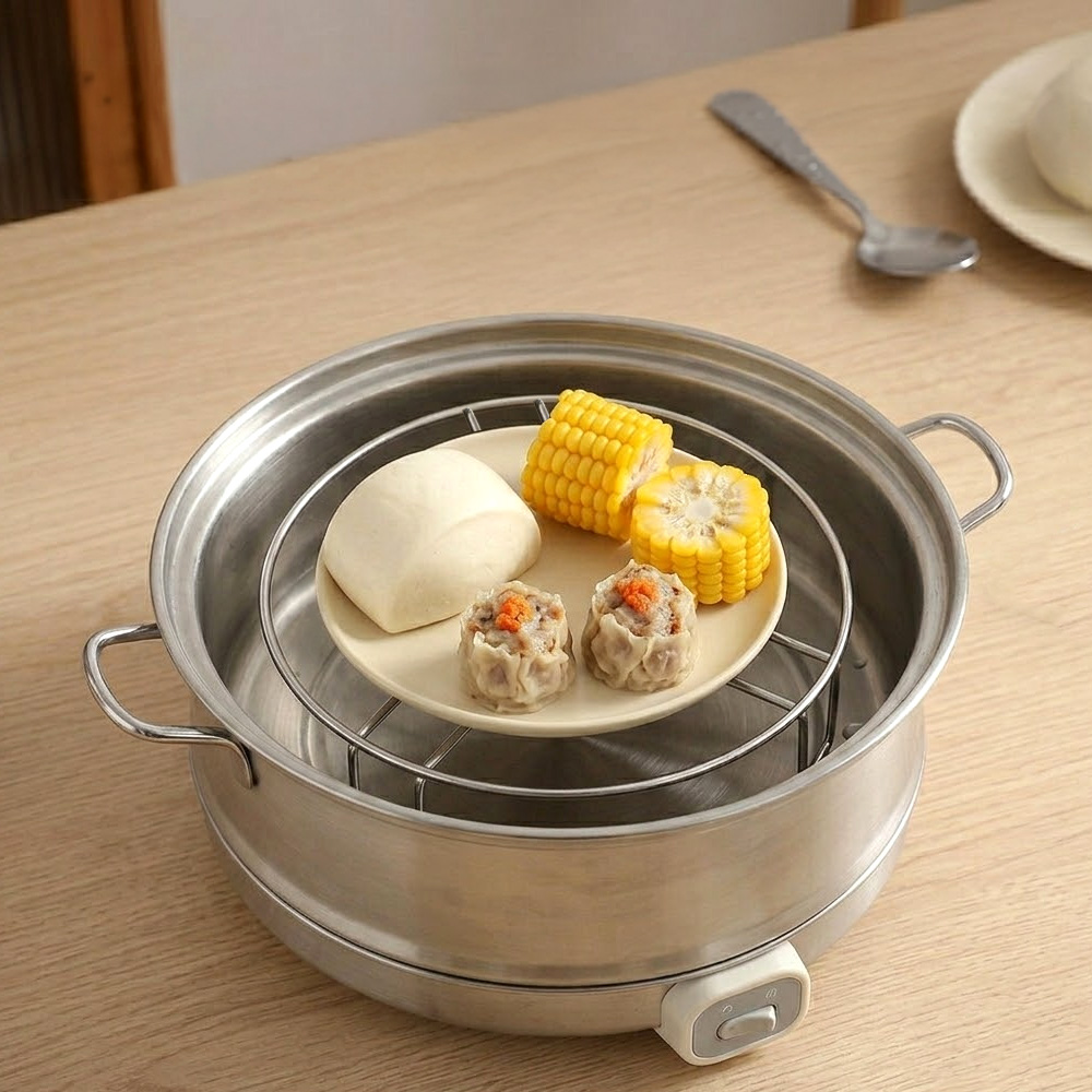 【上手家居】304不鏽鋼電鍋蒸架(氣炸鍋配件/不鏽鋼蒸架/蒸籠架), , large