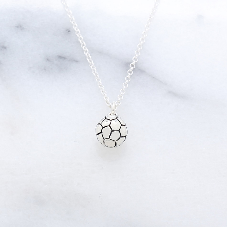 【Angel & Me】FIFA World Cup Soccer Ball s925 sterling silver necklace gift