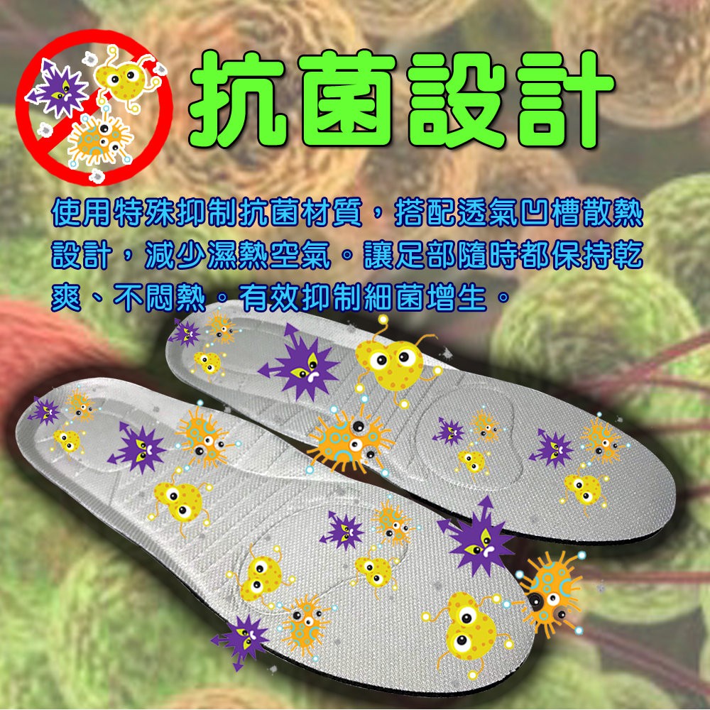 金德恩 GS MALL 台灣製造 立體透氣抑菌成人鞋墊 立體鞋墊 3D鞋墊 透氣鞋墊 抑菌鞋墊 成人鞋墊 鞋墊 POLIYOU, , large