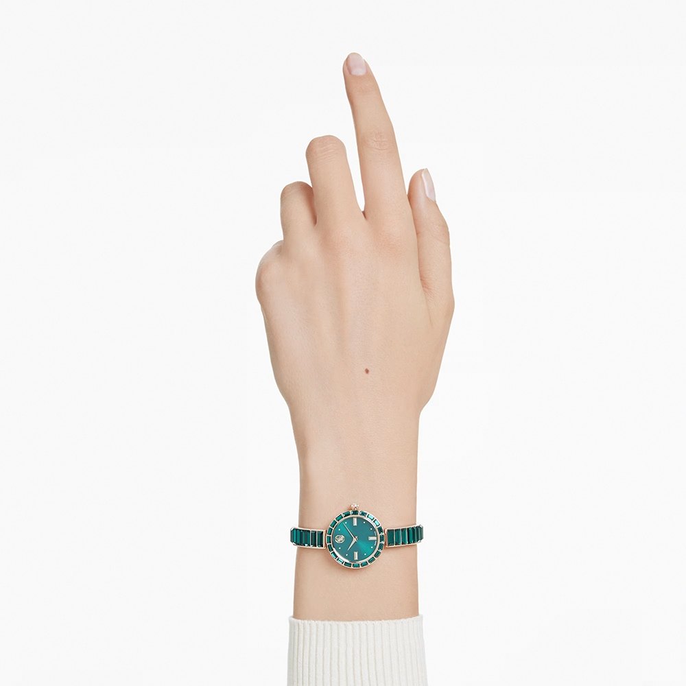 SWAROVSKI 施華洛世奇 Matrix Bangle 方形切割水晶手鐲式手錶 女錶 送禮-25mm 5690808, , large