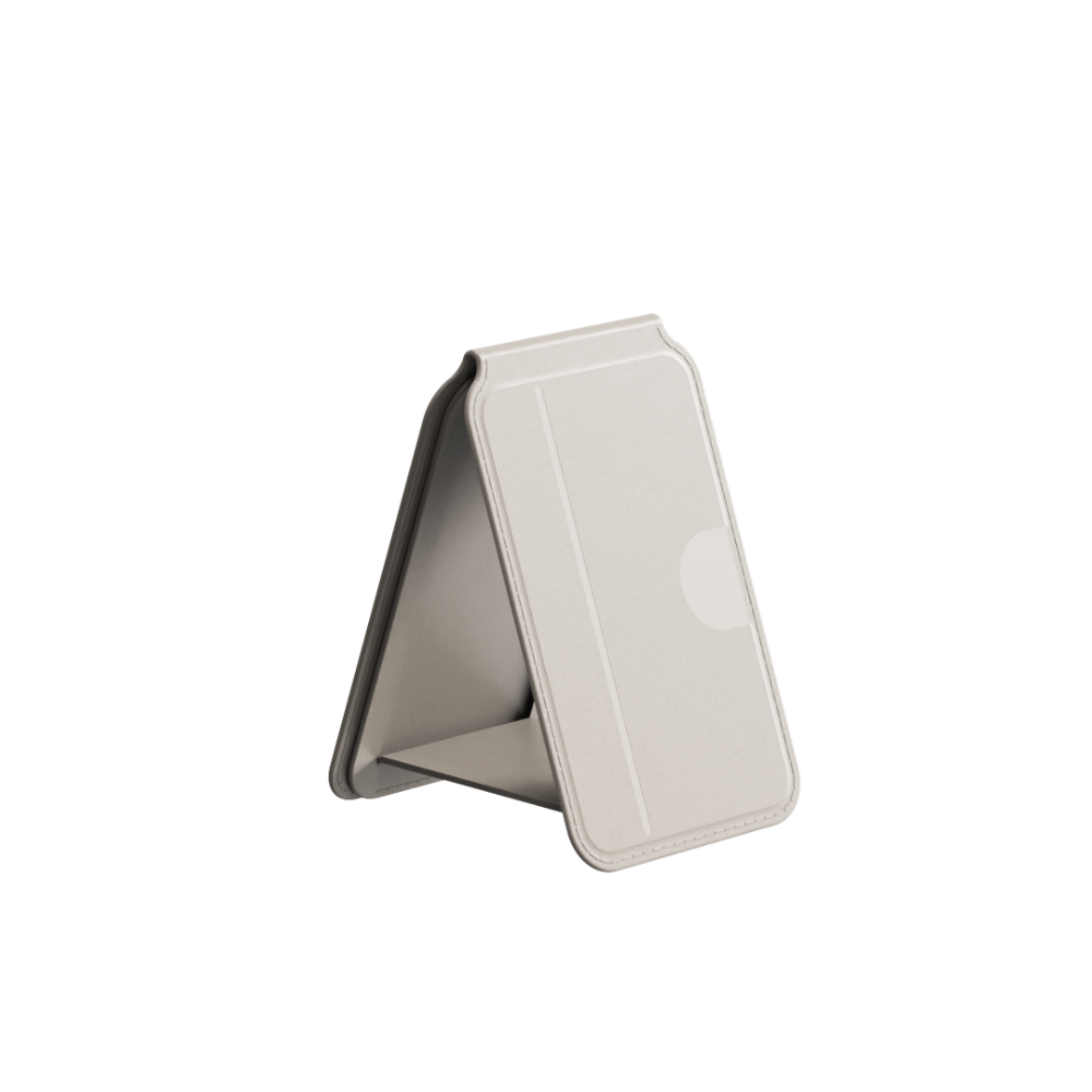 [OneMore Co., Ltd.] OneMore MagSafe Magnetic Stand Wallet - Light Gray Beige, , large