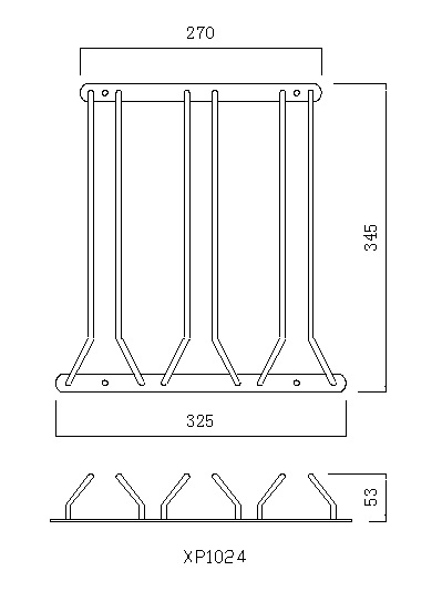 Three-row wine glass holder, , large